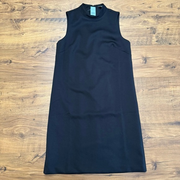 Ann Taylor Dresses & Skirts - NWT $149 Ann‎ Taylor 6P The Mock Neck Shift Dress in Double Knit Black Classic